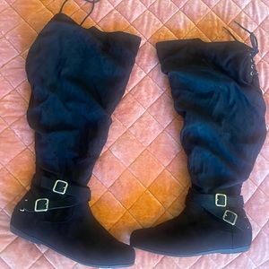 Torrid size 10 wide calf over the knee black boots